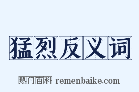 猛烈反义词是什么意思的图片